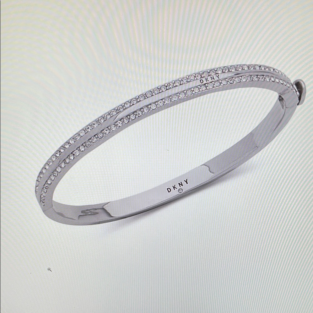 Dkny Silver Pave Bangle Bracelet 20$